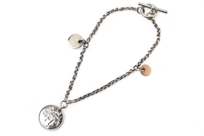 Hermes Bangle/Bracelet Exlibris PM Silver925 K18PG Ag925