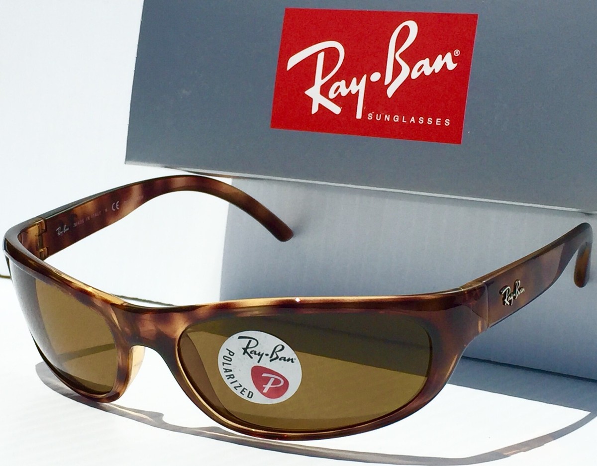 NEW Ray Ban Sport wrap Tortoise frame POLARIZED Brown lens