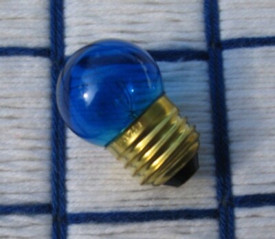 BOXof25 transparent cobalt blue 7 & 1/2 watt night LIGHT BULB 7.5s11/M Sign S11