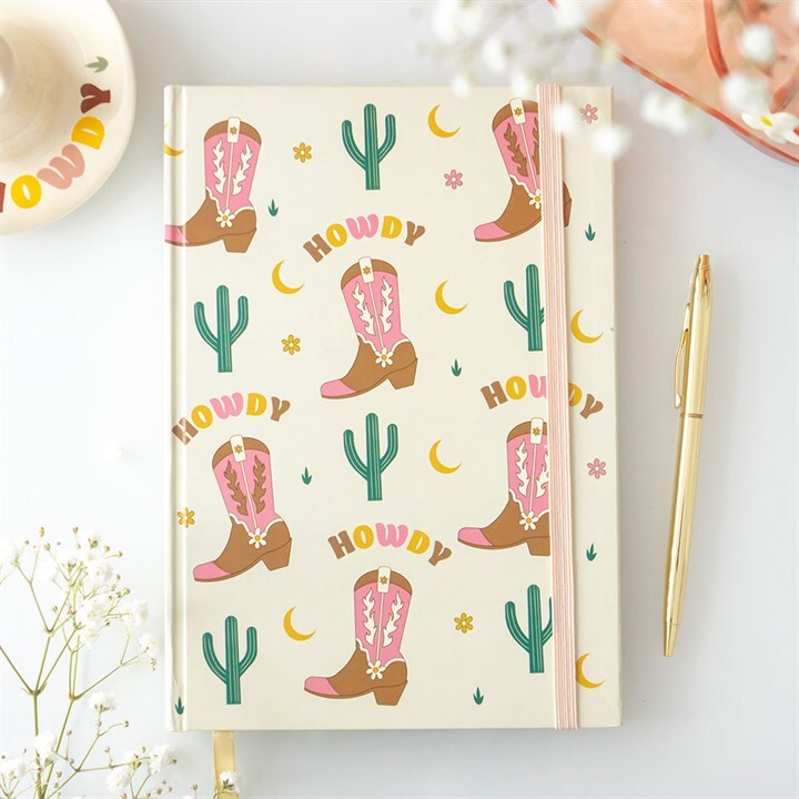 Cowboy Boot A5 Notebook with Sticker Sheet. School College Notebook