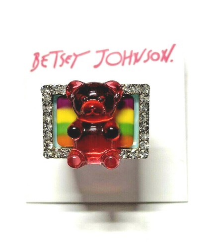 BETSEY JOHNSON XOXO GUMMY BEAR RING 