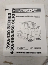 FACTORY CAT OPERATOR SERVICE PARTS LIST BOOK DIAGRAMS SERIES 390 420 430 490 550