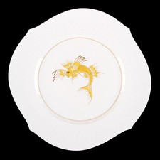 Meissen Platzteller Der Fliegende Fisch || Flying Fish, gelb, 1. Wahl