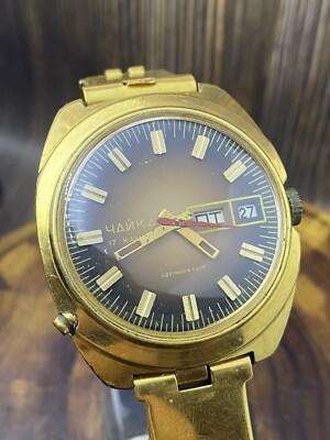 Rare Mechanical Watch CHAIKA/Poljot mov.2628H 17 jewels USSR 80''s Serviced #2714
