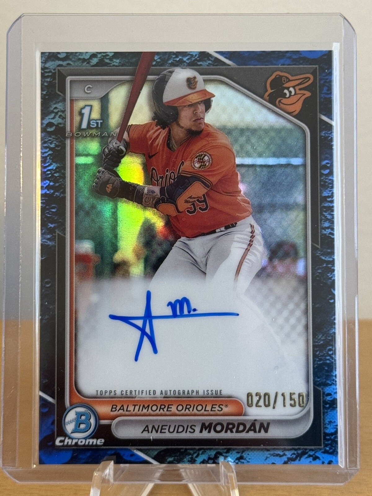 Aneudis Mordan 2024 1st Bowman Chrome Blue Auto #020/150