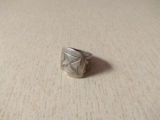 Antique Silver Berber Ring from Morocco, Size US 9