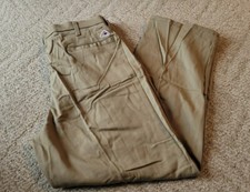 Bulwark Flame Resistant Pants Size 36 X 29.5 FR Tan Cotton PEW2KHO