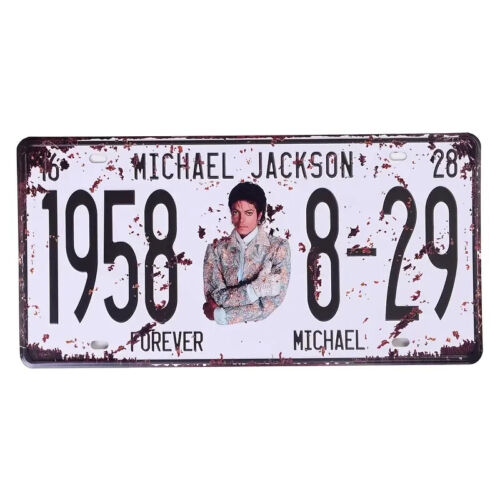 Plaque d'immatriculation rétro vintage Michael Jackson décoration murale - 11,8"x5,9" - Photo 1 sur 1