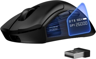 Wireless  Bluetooth Gaming Mouse - 26000 DPI, Ultra-Lightweight 2.4GHz