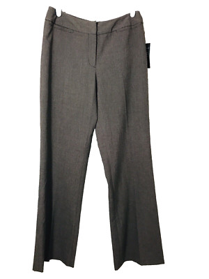NWT Womens Rafaella Brown Tweed Pants Size 4 Straight Fit MSRP $65