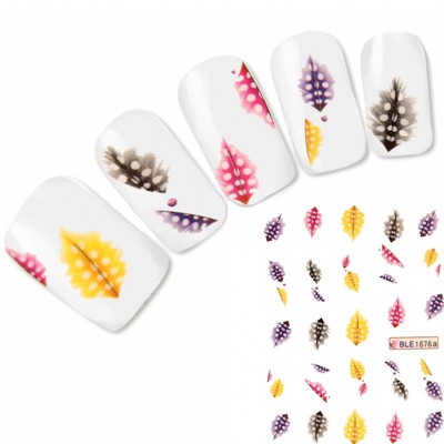 Tattoo Nail Art Aufkleber Feather Nagel Sticker Feder Neu!