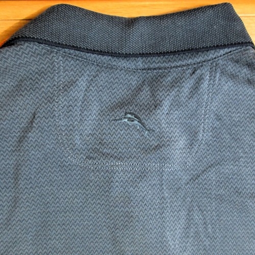 Tommy Bahama Ocean View Polo Shirt Blue Short Sleeve Chevron Texture Modal M NWD - Picture 17 of 24