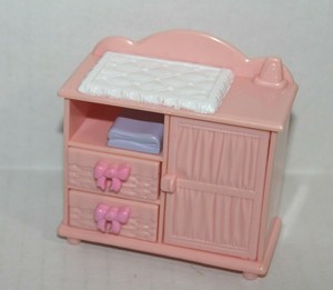 pink baby changing table
