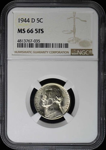 1944-D Jefferson Nickel 5C NGC MS66 5FS