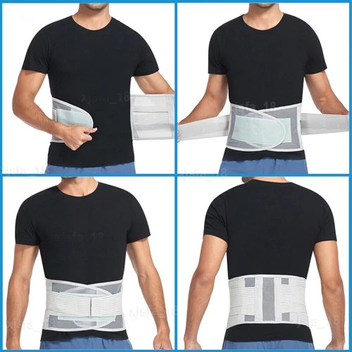 Back Support Brace Lower Back Pain with 4 Stays Belt Relief Breathable Air Mesh - Picture 28 of 28