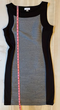 Calvin Klein black with print middle    dress sz  10 women's