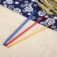 3Pcs Crochet Hooks Aluminum With Hole Knitting Yarn Needles Craft DIY 2.75/4/6mm