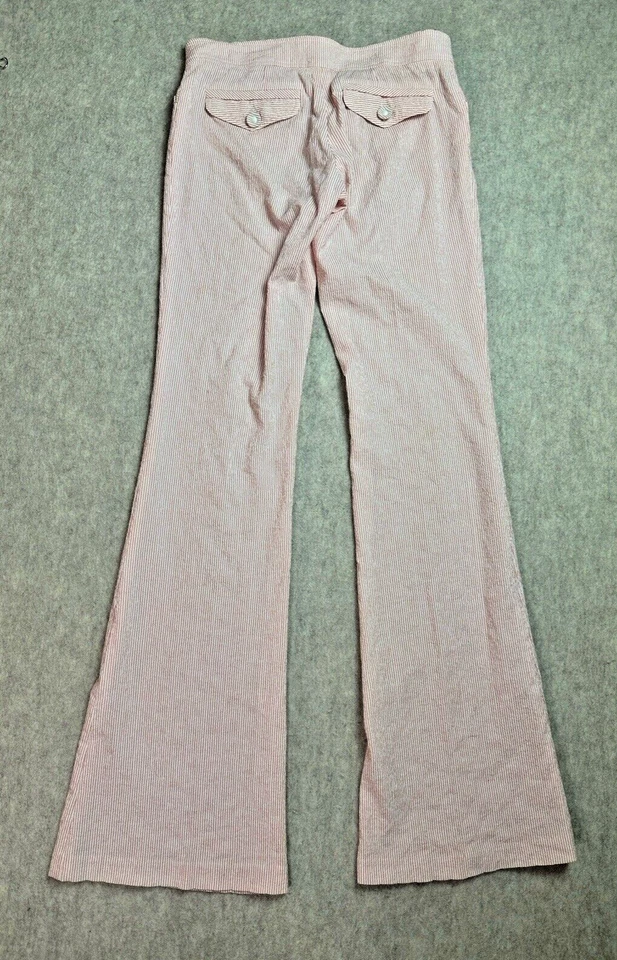 Pantalones de mujer Louis Verdad rosa y blanco a rayas verticales talla 2 Foto 2 de 4