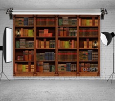 Library Vintage Bookshelf Ancient Books Backdrop 7x5ft Vinyl Photo Background LB
