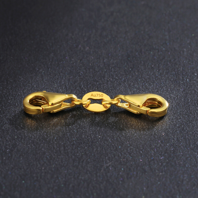 1pcs Pure 18K Gold Chain Clasp Double Side Lobster Clasp For Bracelet Necklace eBay