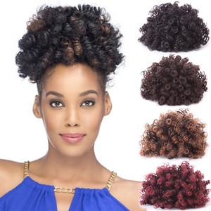 Afro Kinky Curly Ponytail Drawstring Chignon Hairpiece Synthetic