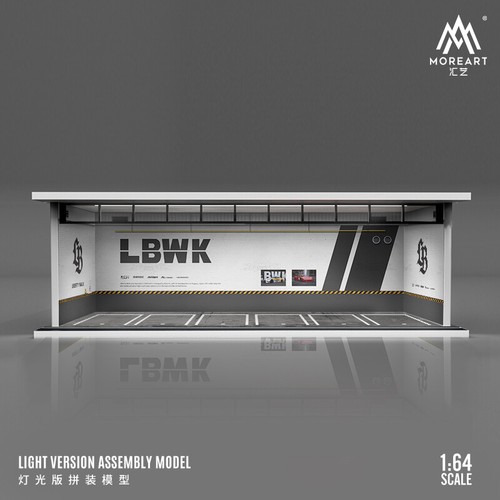 1/64 Diorama Parkplatz Modell LED Beleuchtung Auto Showroom Garage Szene Modell - Bild 35 von 57