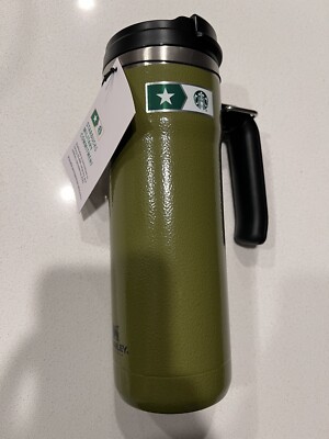 Starbucks Stanley Armed Forces Army Green Vacuum Sealed Cup Tumbler 20oz |  eBay