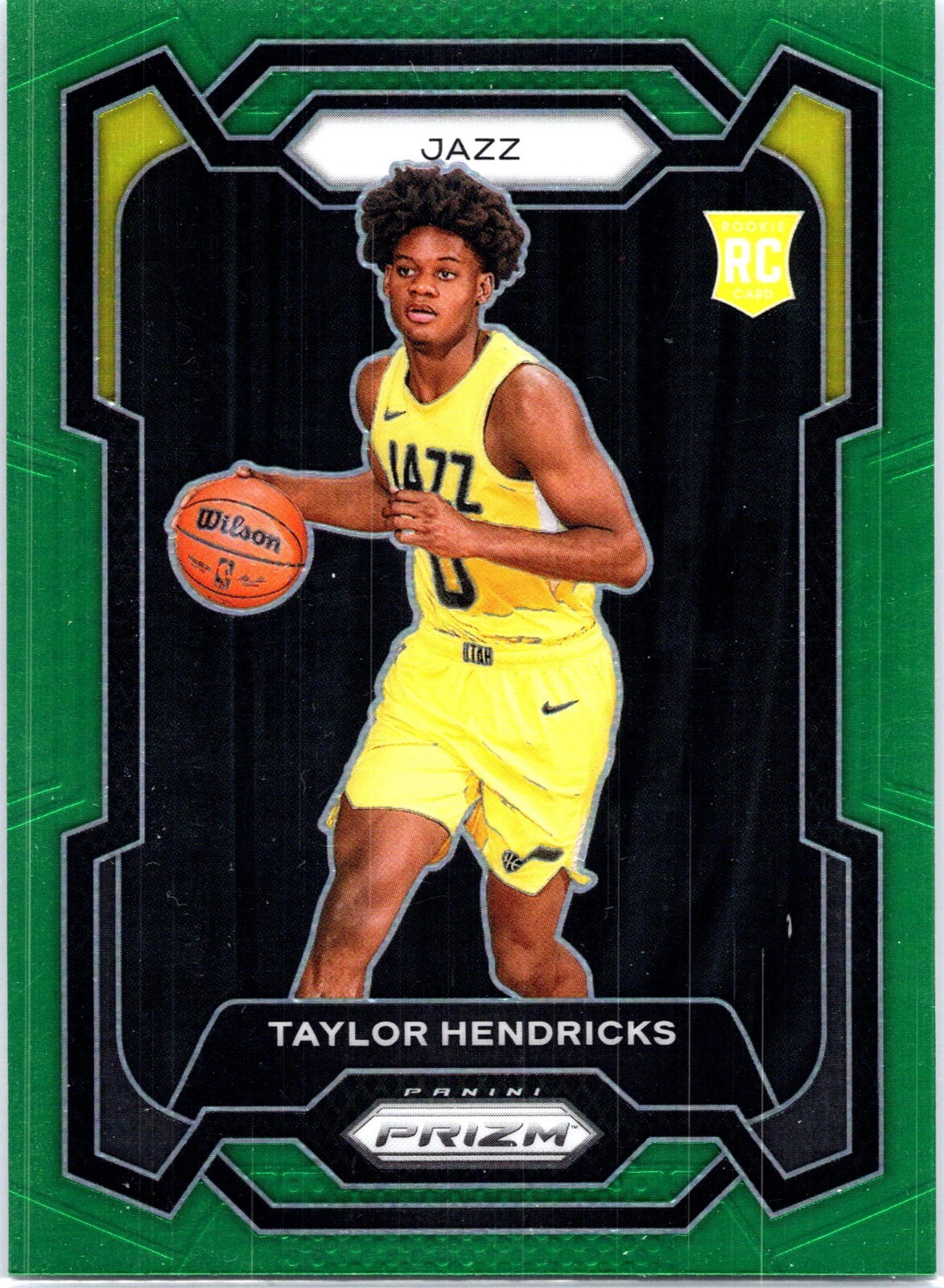 2023-24 Panini Prizm - Rookie Taylor Hendricks Green Prizm (RC) #161 Jazz