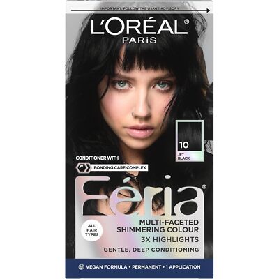L'Oreal Paris Feria Multi-Faceted Shimmering Permanent Hair Color, Select Color.