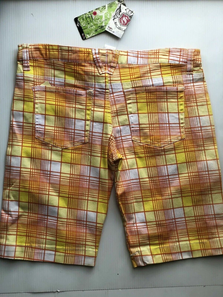 Shorty Juniors Blue Plaids Shorts Multi Size Colors RL - Image 2 of 4