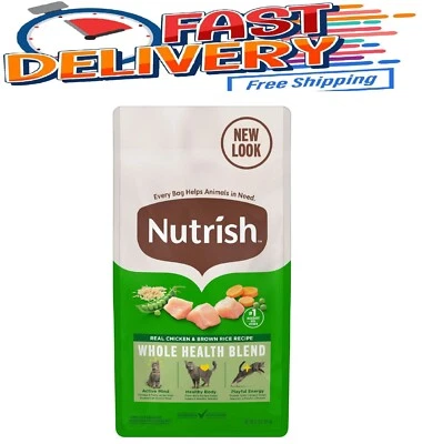 Nutrish Real Chicken & Brown Rice Recipe Dry Cat Food, 3 lb. Bag (Rachael Ray)