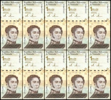 Venezuela 1 Million Bolivar, 2020 CIRCULATED X 10 PCS Bundle USA SELLER, Digital