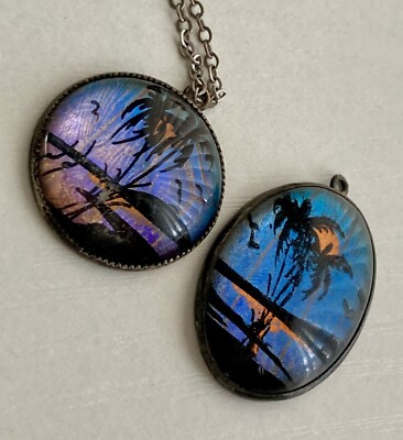 Pendant Sterling Silver Vintage Butterfly Wing Jewelry Pendant