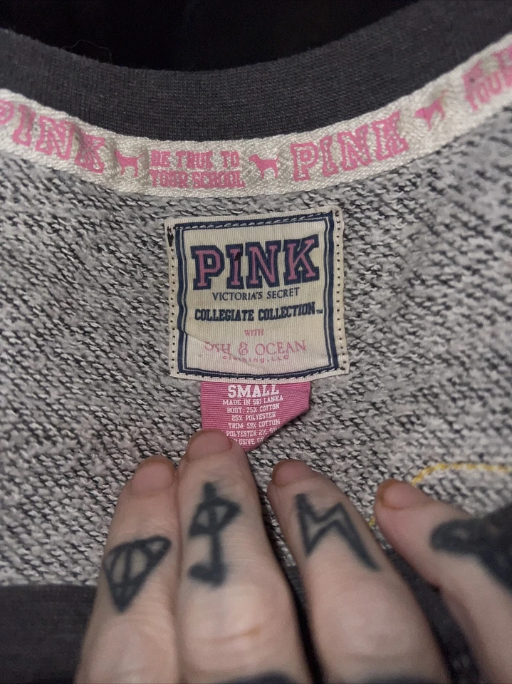 VICTORIA'S SECRET розовый GEORGIA TECH желтые куртки толстовка S университетский винтажный - Изображение 2 из 4