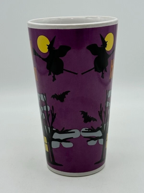 Taza de café con leche alta Happy Halloween cerámica casa embrujada bruja 16 oz Foto 2 de 4