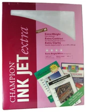 Champion Ink Jet 400 SHEETS Extra Bright White Paper HEAVY Weight NEW 8.5 x 11 
