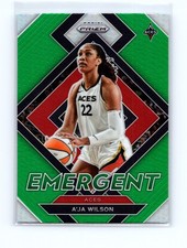 A'ja Wilson 2022 Prizm WNBA Emergent Green Prizm #9