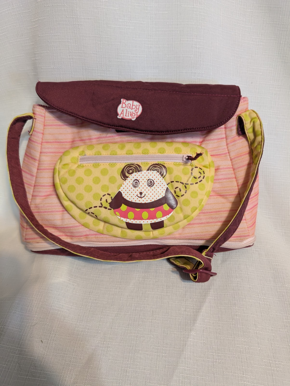 Baby Alive On The Go Baby Carrier 'N' Purse Panda Style 9.5"