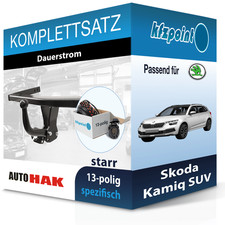 Für Skoda Kamiq SUV 19- AUTO HAK Anhängerkupplung starr + 13polig E-Satz AHK