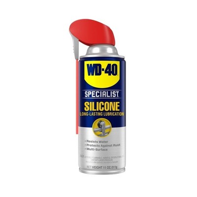 WD-40 Specialist Silicone Lubricant with SMART STRAW SPRAYS 2 1-Pack, Silver 
