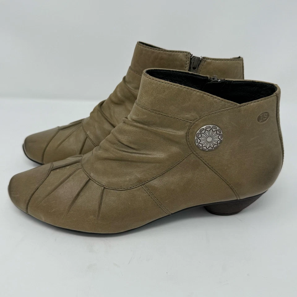 Josef Seibel Botines de Cuero para Mujer Talla 39 Taupe Cremallera Lateral Zapatos Cómodos Foto 3 de 4