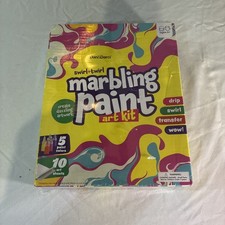 Marbling Paint Art Kit for Kids, Arts Crafts Gifts for Girls Boys Ages 6