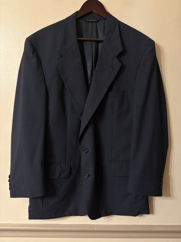 Burberry, Vintage Burberry’s Mens Pure Wool Blazer Sport Coat Size 40/42 Navy Blue