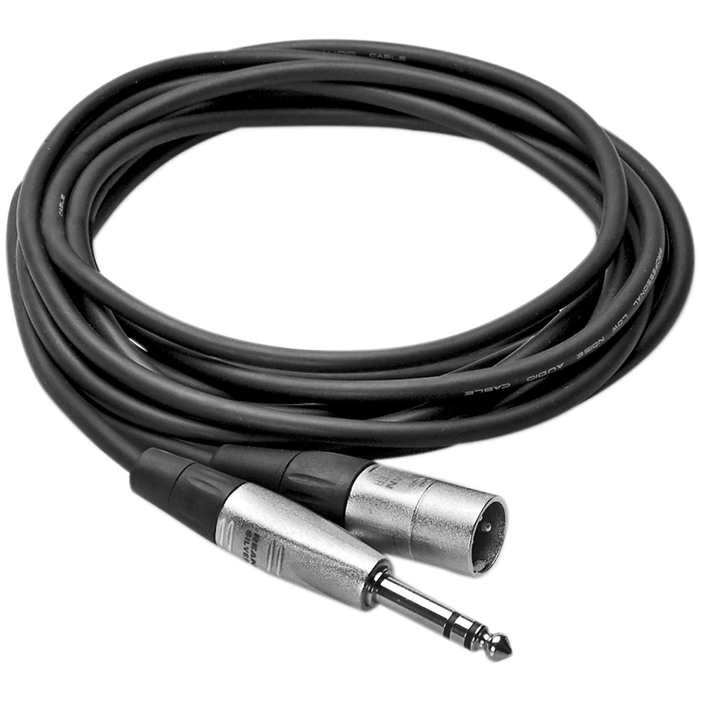 Hosa Balanced 14-inch TRS Male to 3-Pin XLR Male Cable 3 ft 2890₽