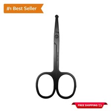 Elegant Nose Hair Trimmer Scissors - Rounded Tip Ergonomic Grip for Safe Use