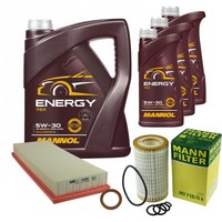 Inspektionspaket 8L Mannol Energy 5W-30 FüR Mercedes R230 350 R171 C209 500
