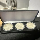 1921 Morgan Silver Dollar 3-Coin Set P D S Mints with Case