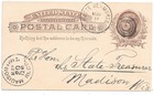 1887 - Butte Des Morts, Wisconsin - Postmark on Postal Card - Buying Land in WI — photo 1