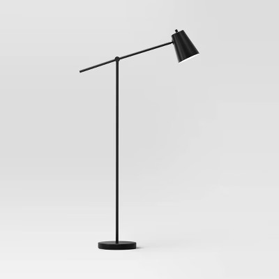 Cantilever Floor Lamp Black - Threshold Adjustable Swivel Arm Metal Shade 5890₽