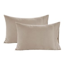 LANE LINEN Organic Cotton King Pillow Cases Set of 2 20"x36" - Certified